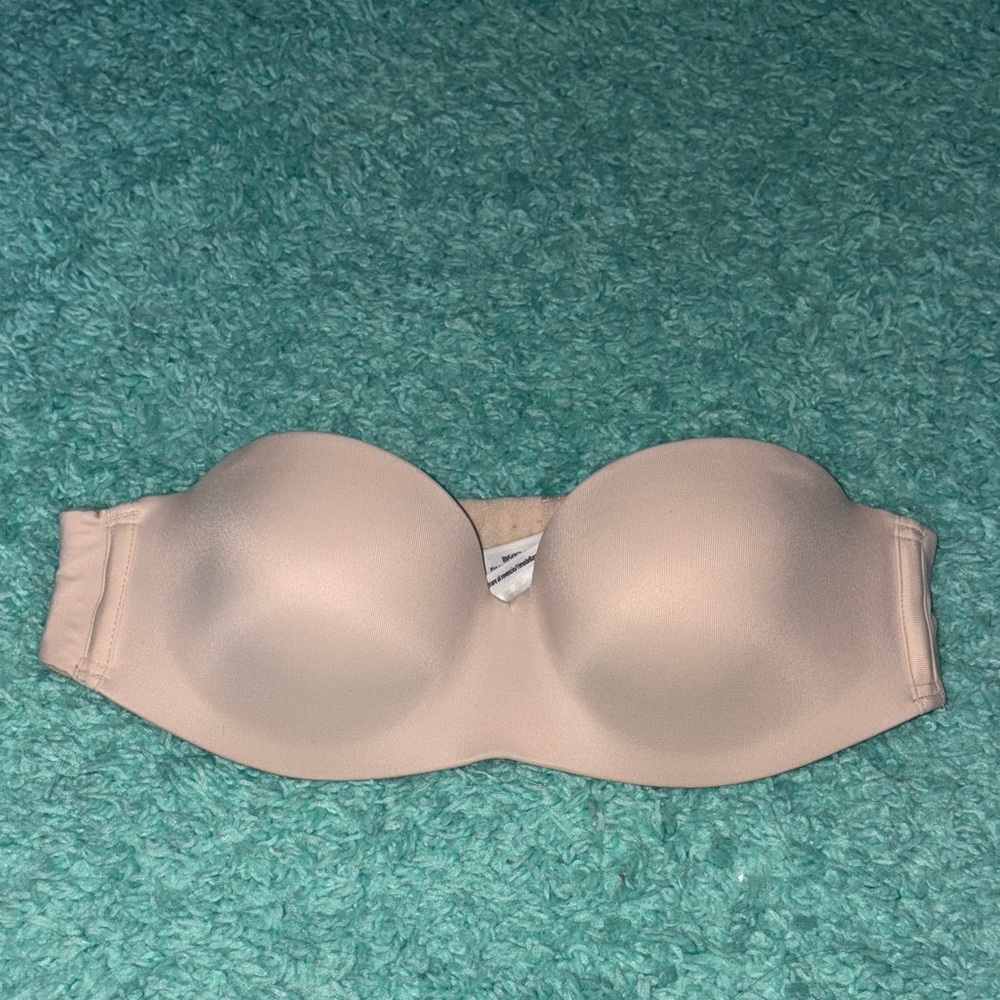 Pink strapless bra